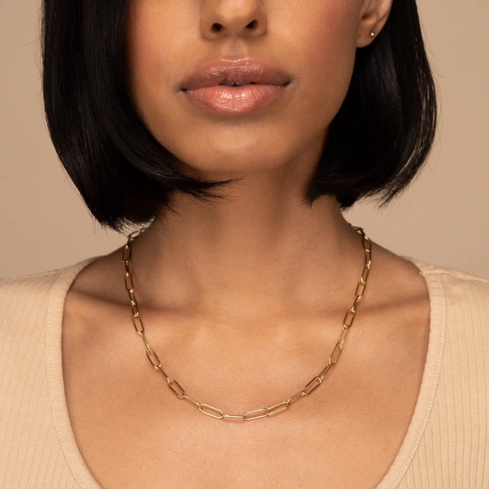 Mejuri bold link chain necklace